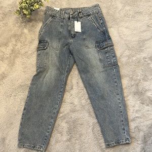 Vici High Rise Cargo Denim